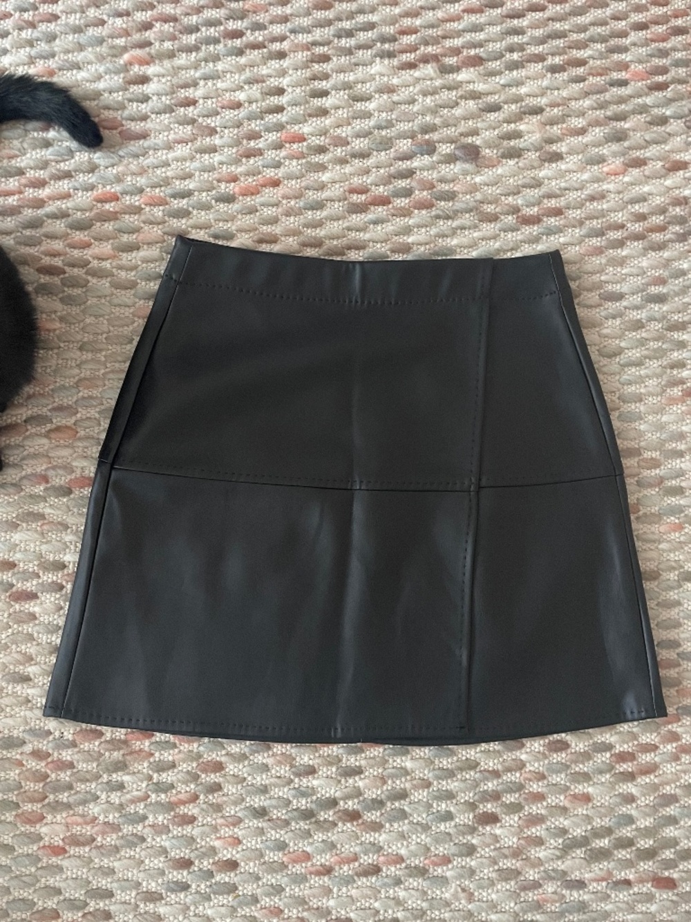 Pleather A-Line Mini Skirt